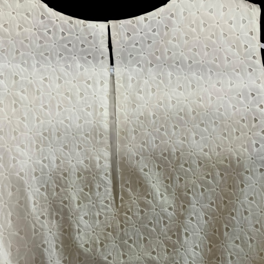 Madewell Eyelet Cotton Sleeveless Top White Size Small - Picture 3 of 7